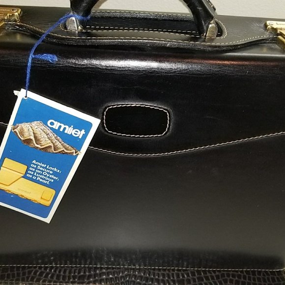 Rare "Aged" Vintage Hi-End Unused Executive/Lawyer Lorenzo Leather Briefcase - Picture 8 of 15